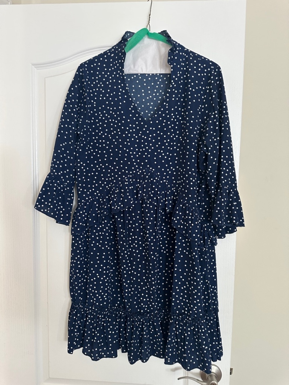 Mitilly Navy Blue Polka Dot Dress Size M